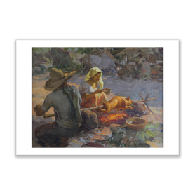 Amorsolo Before the Feast Print