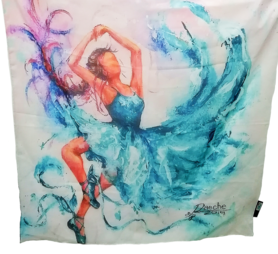 Scarf 35 x 35 by Raeche Dacanay (Ballerina)