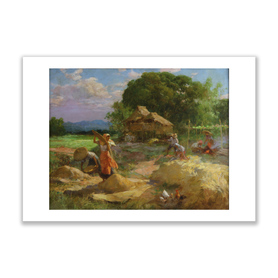 Amorsolo Winnowing Rice Print