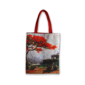 Amorsolo Untitled Landscape with Firetree Tote Bag