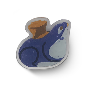 Blue and White Frog-Shaped Kendi Magnet