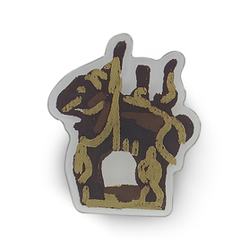 Elephant Figurine with Riders Magnet