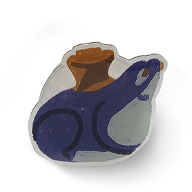 Blue and White Frog-Shaped Kendi Pop Socket