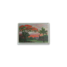 Amorsolo Landscape with Firetree in Intramuros Magnet