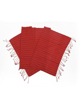 Striped Scarf #089 - Pink and Green