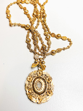 Silver Tamborine  Necklace