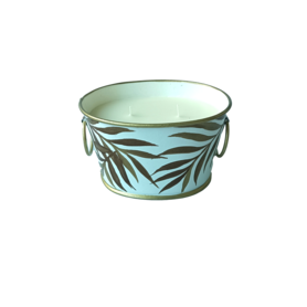 Candle - Oval Gold Palm 4 x 5 x 3