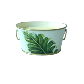 Candle - Oval Banana Fronds 5 x 6 x 3
