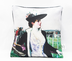 Pillow Case 18 x 18  - Luna (Lady at the Racetrack)